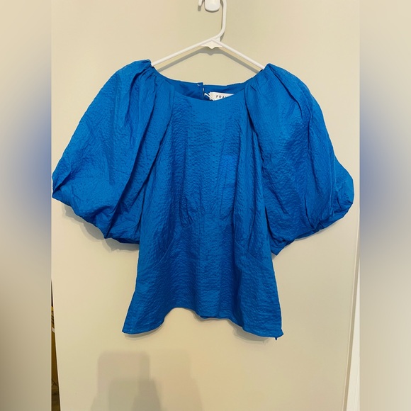 Frame Blue Gathered-Seam Top - Picture 15 of 16